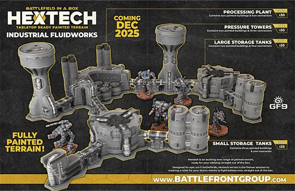Hextech: Industrial Fluidworks- Large Storage Tanks (x2)