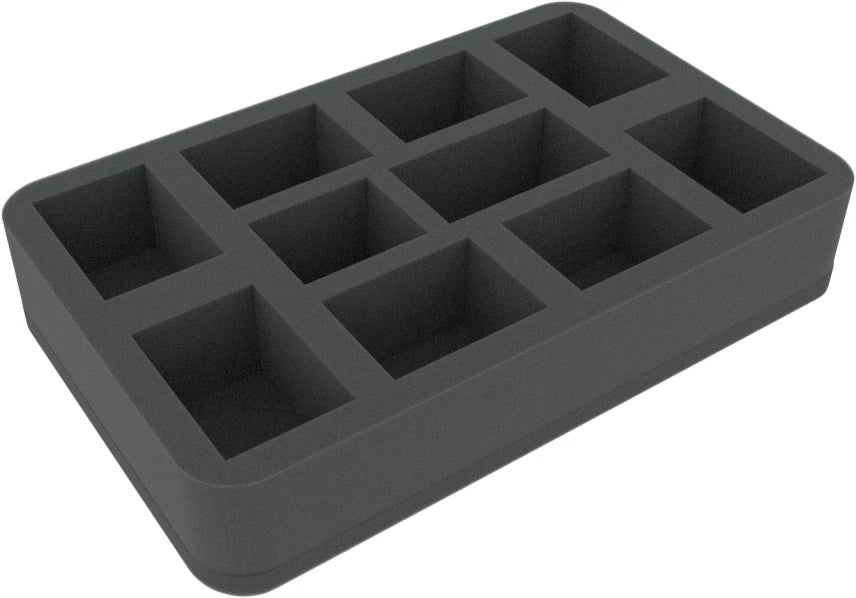 10 Compartment Half-Size Foam Tray 50MM
