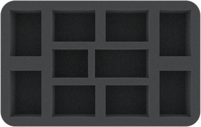 10 Compartment Half-Size Foam Tray 50MM