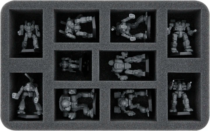 10 Compartment Half-Size Foam Tray 50MM