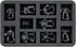 10 Compartment Half-Size Foam Tray 50MM