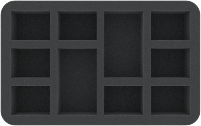 10 Compartment Half-Size Foam Tray 50MM