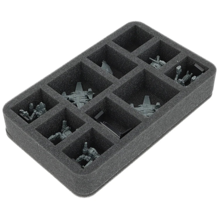 10 Compartment Half-Size Foam Tray 50MM