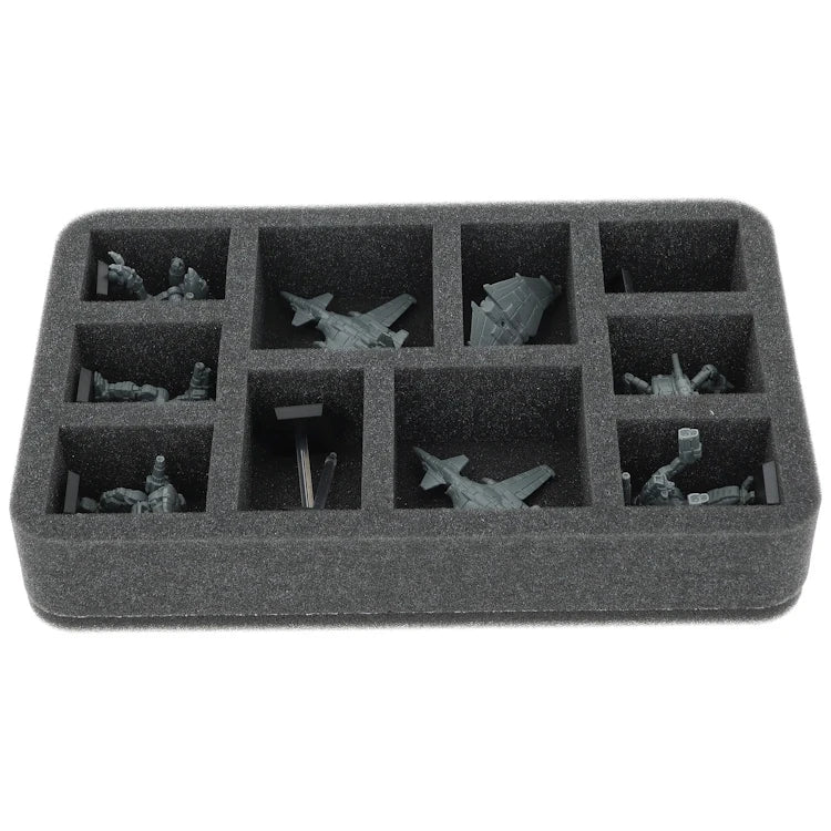 10 Compartment Half-Size Foam Tray 50MM