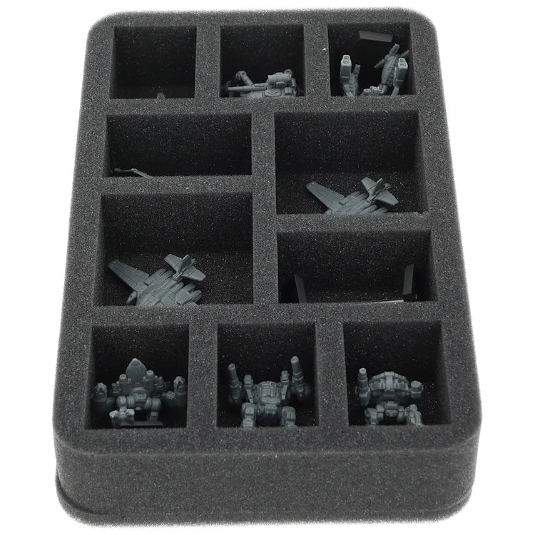 10 Compartment Half-Size Foam Tray 50MM