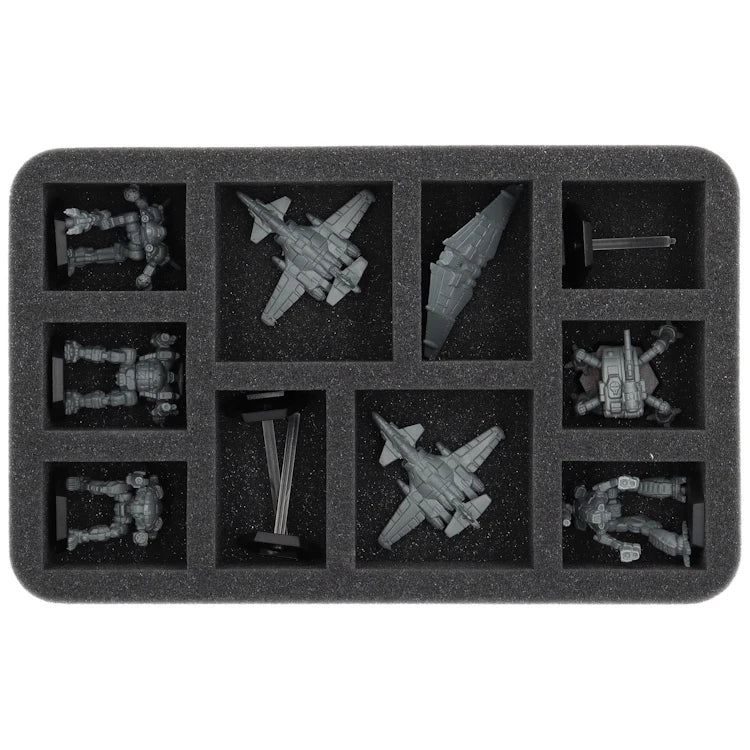 10 Compartment Half-Size Foam Tray 50MM