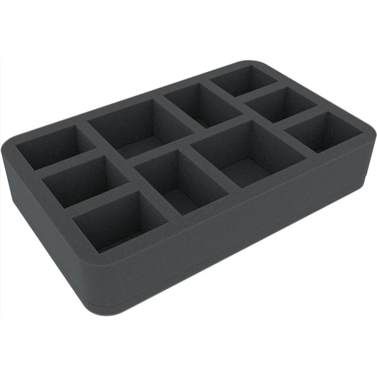 10 Compartment Half-Size Foam Tray 50MM