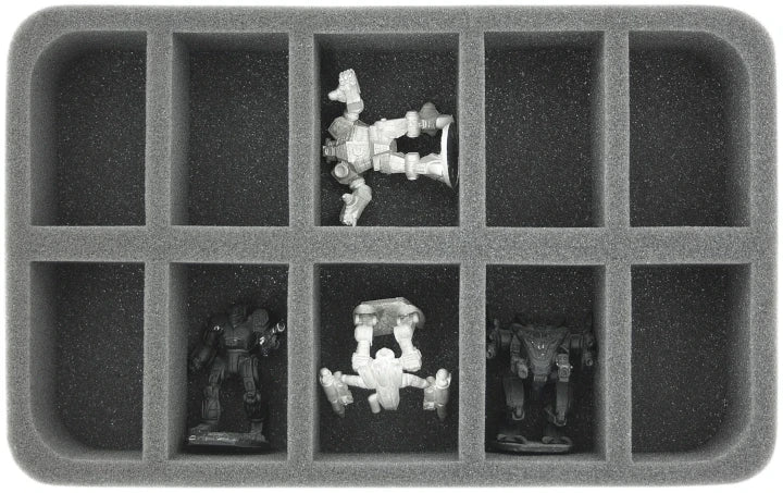 10 Compartment Half-Size Foam Tray 50MM