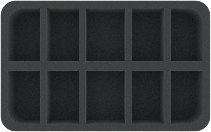 10 Compartment Half-Size Foam Tray 50MM