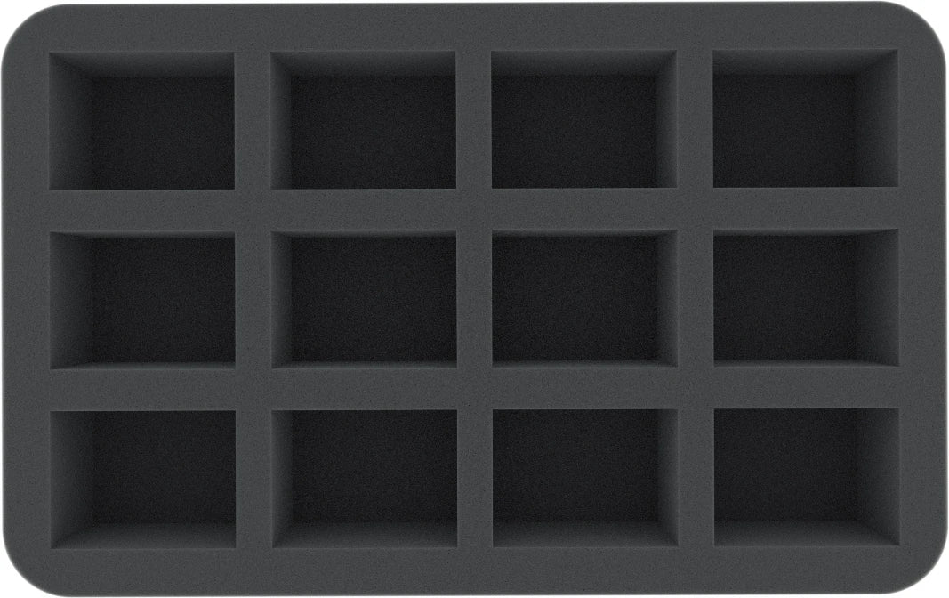 12 Compartment Half-Size Foam Tray 50MM