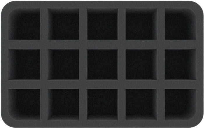15 Compartment Half-Size Foam Tray 70MM