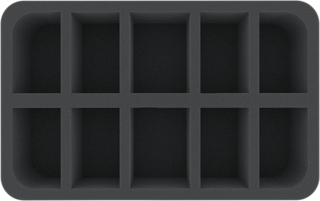 10 Compartment Half-Size Foam Tray 60MM