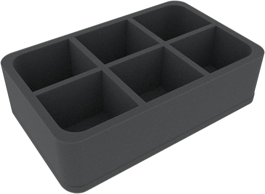 6 Compartment Half-Size Foam Tray 75MM