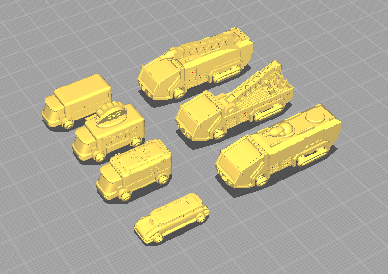 Civilian Vehicles - Wave 2 (STL Download)