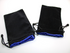 Velvet Dice Bag - Black w/Blue