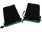 Velvet Dice Bag - Black w/Green