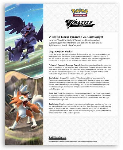 V Battle Deck (Lycanroc vs. Corviknight)