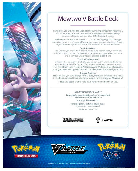 Pokémon GO - V Battle Deck - Mewtwo V