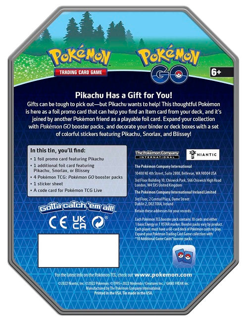 Pokémon GO - Gift Tin (Pikachu)