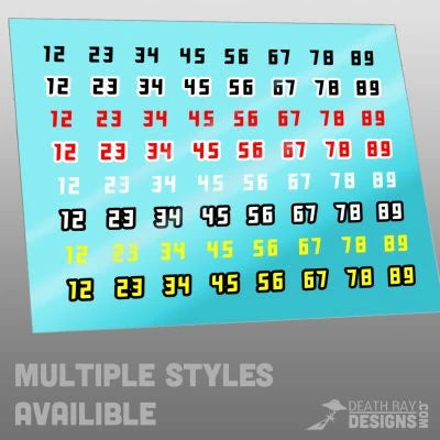 Pacer Numbers – Aries Games & Miniatures