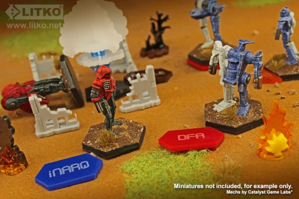 Advanced Mecha Combat Token Set Compatible with BattleTech Classic, Multi-Color (29)