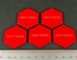 Mecha Combat Shut Down Tokens, Red (5)