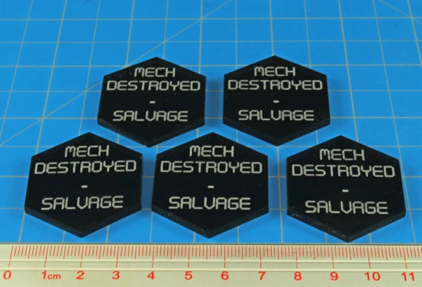 Destroyed Salvage Tokens, Translucent Grey (5)