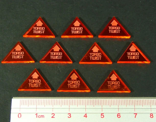 Torso Twist Tokens, Fluorescent Amber (10)