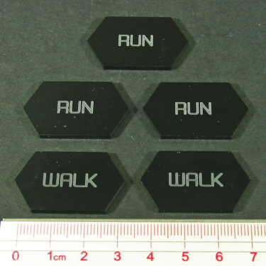 Mecha Combat Double-Sided Walk/Run Tokens, Black (5) – Aries Games ...
