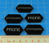 Mecha Combat Double-Sided Stationary/Prone Tokens, Black (5)