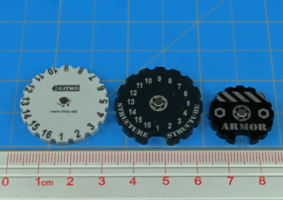 Armor & Structure Dial Kit Compatible with BT: Alpha, Black & Grey