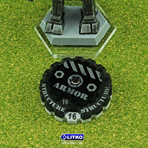Armor & Structure Dial 0-16 Compatible with BattleTech: Alpha Strike