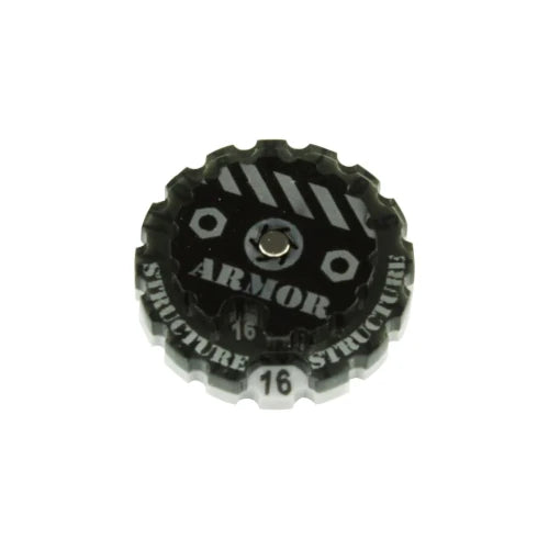 Armor & Structure Dial 0-16 Compatible with BattleTech: Alpha Strike