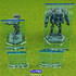 Practical Line of Sight Marker Set Compatible with BattleTech, Transparent Light Blue (4)