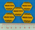 Hazard Stripe Objective Tokens, Gold (5)