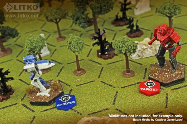 Premium Printed Mecha Target – Shooter Token Set, Numbered 1-10 (20)