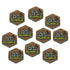 Premium Printed Mecha Battlefield Terrain Rubble Tokens (10)