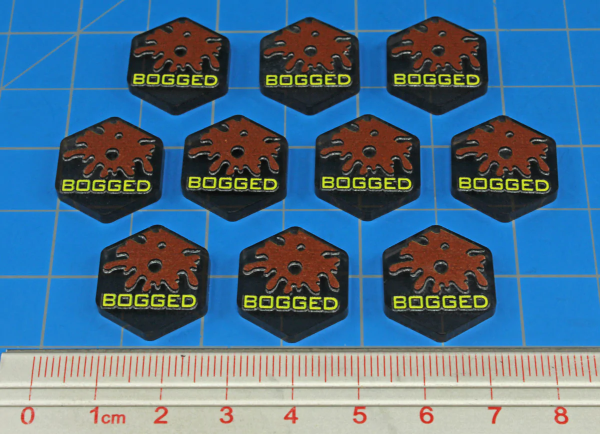 Premium Printed Mecha Battlefield Terrain Bogged Down Tokens (10)