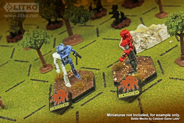 Premium Printed Mecha Battlefield Terrain Bogged Down Tokens (10)