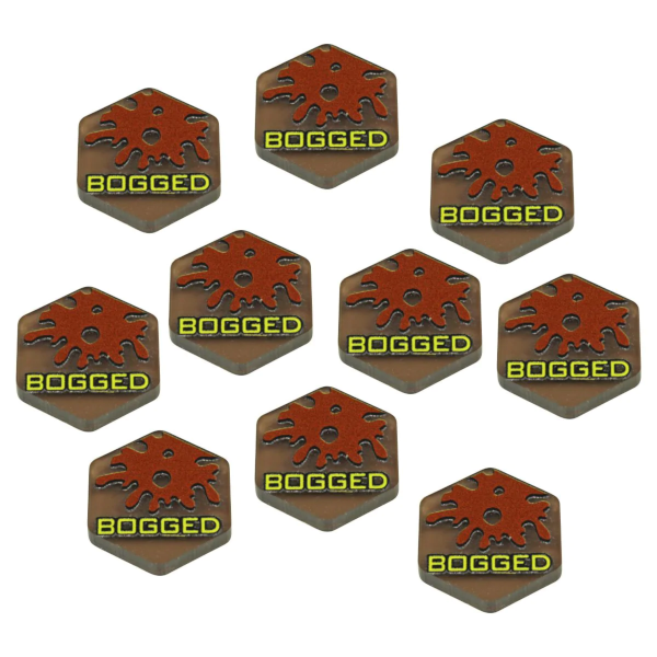 Premium Printed Mecha Battlefield Terrain Bogged Down Tokens (10)