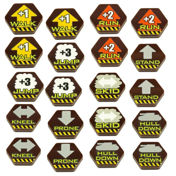 Premium Printed Mecha Combat Maneuvers Token Set (20)