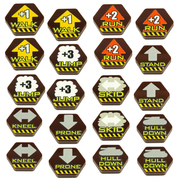 Premium Printed Mecha Combat Maneuvers Token Set (20)