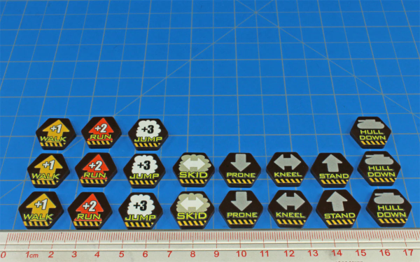 Premium Printed Mecha Combat Maneuvers Token Set (20)