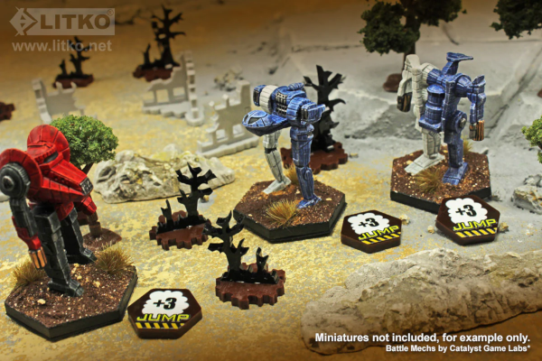 Premium Printed Mecha Jump +3 Movement Tokens (10)