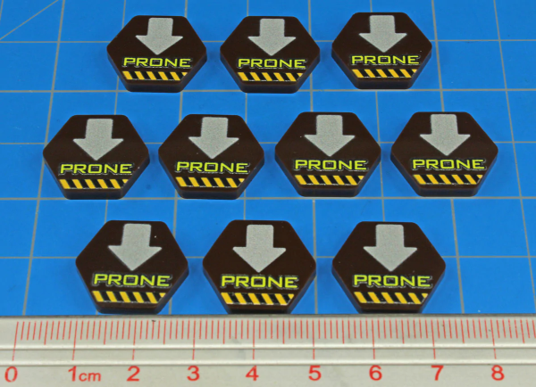 Premium Printed Mecha Prone Position Tokens (10)