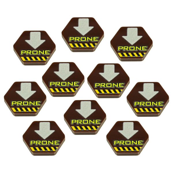 Premium Printed Mecha Prone Position Tokens (10)