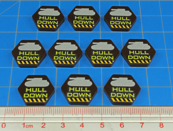 Premium Printed Mecha Hull Down Position Tokens (10)