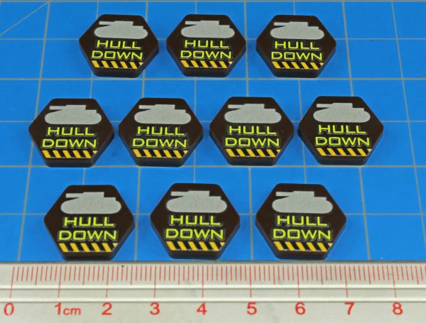Premium Printed Mecha Hull Down Position Tokens (10)