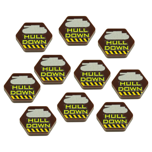 Premium Printed Mecha Hull Down Position Tokens (10)