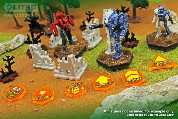 Premium Printed Mecha Combat Actions Token Set (20)